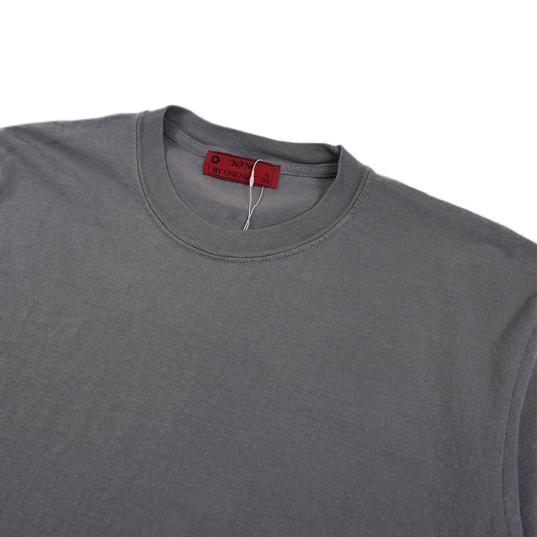 Basic tee GRY x blue / NINE