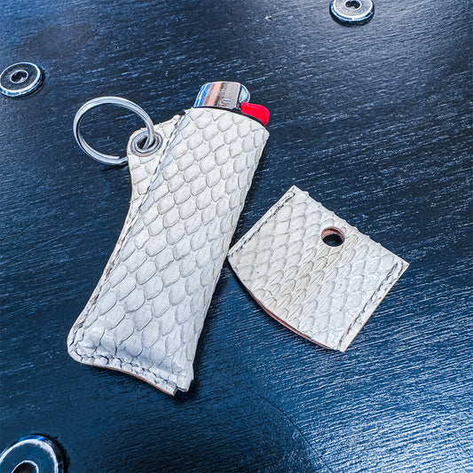 white Python lighter case / アトリエ シャルル