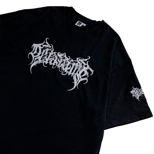 DETARAME METAL LOGO Tee 25 / BLACK / LIMITED EDITION / embroidery