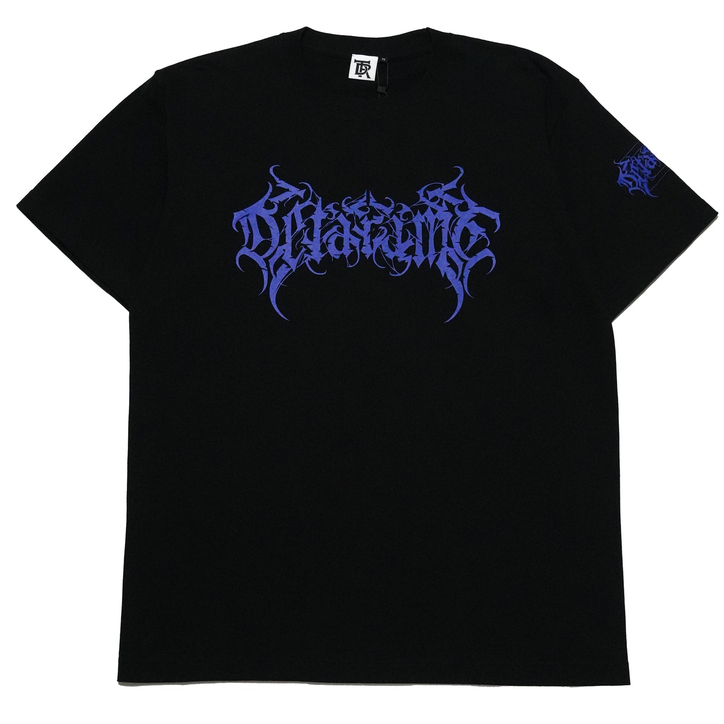 DETARAME METAL LOGO Tee / BLACK x BLUE / Silkscreen