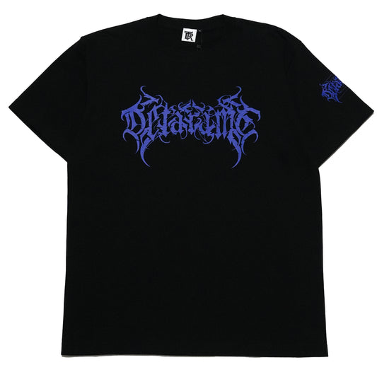 DETARAME METAL LOGO Tee / BLACK x BLUE / Silkscreen