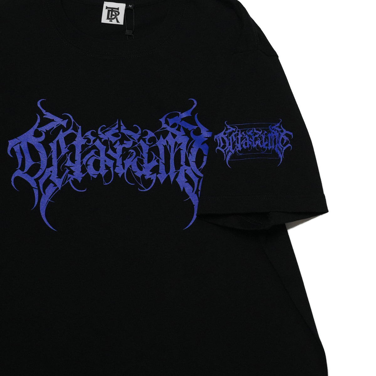 DETARAME METAL LOGO Tee / BLACK x BLUE / Silkscreen