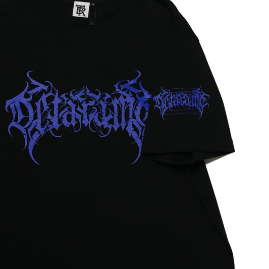 DETARAME METAL LOGO Tee / BLACK x BLUE / Silkscreen