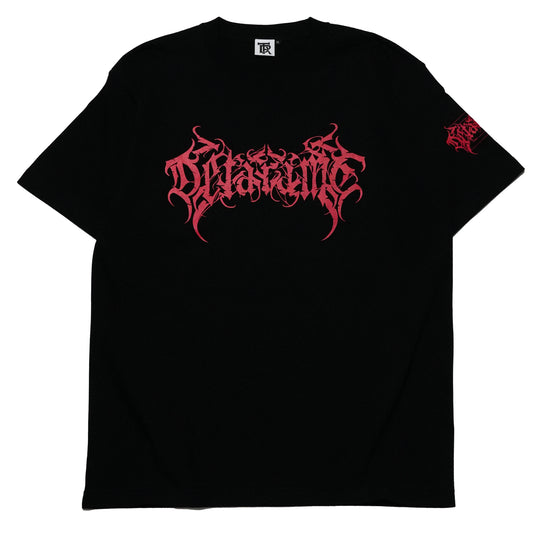 DETARAME METAL LOGO Tee / BLACK x RED / Silkscreen