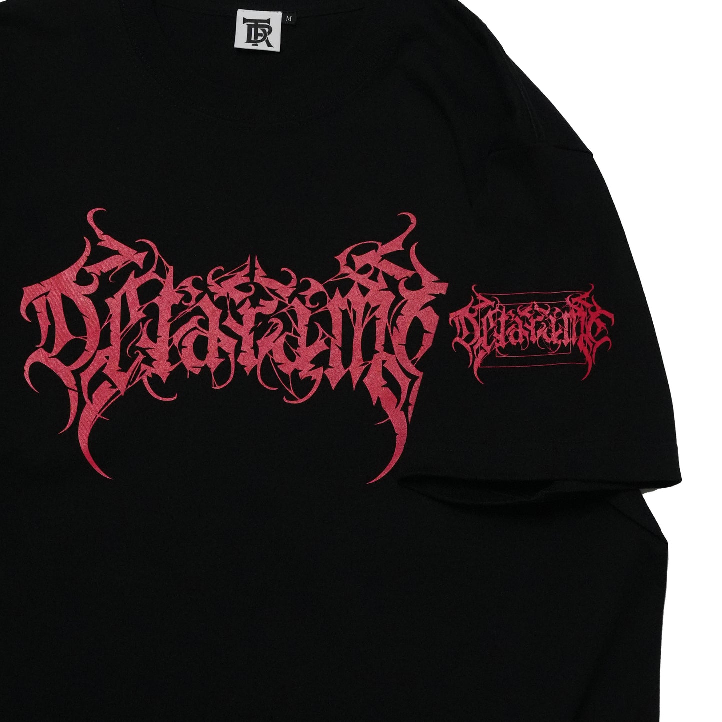 DETARAME METAL LOGO Tee / BLACK x RED / Silkscreen