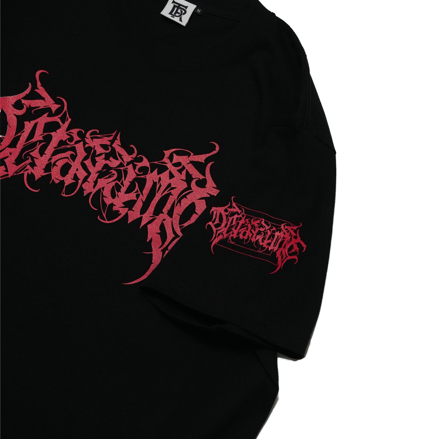 DETARAME METAL LOGO Tee / BLACK x RED / Silkscreen