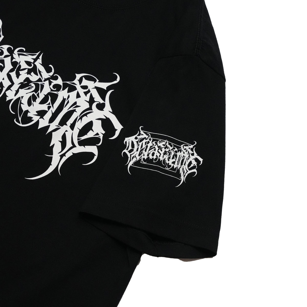 DETARAME METAL LOGO Tee / BLACK x WHITE / Silkscreen