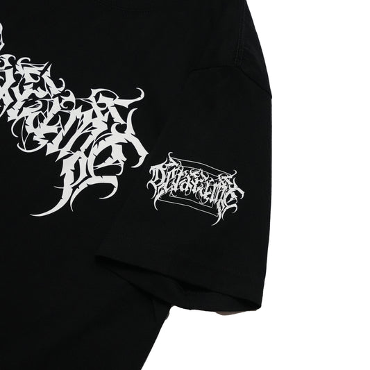 DETARAME METAL LOGO Tee / BLACK x WHITE / Silkscreen