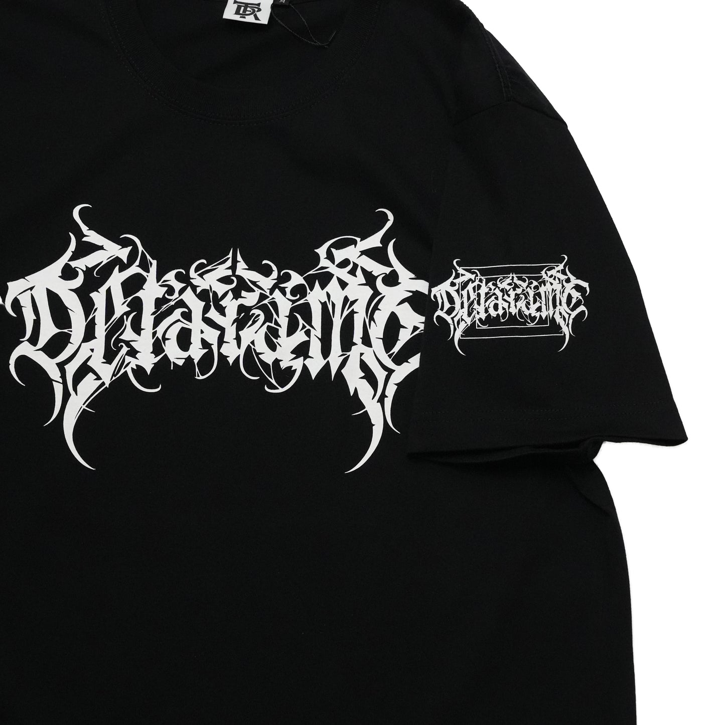 DETARAME METAL LOGO Tee / BLACK x WHITE / Silkscreen
