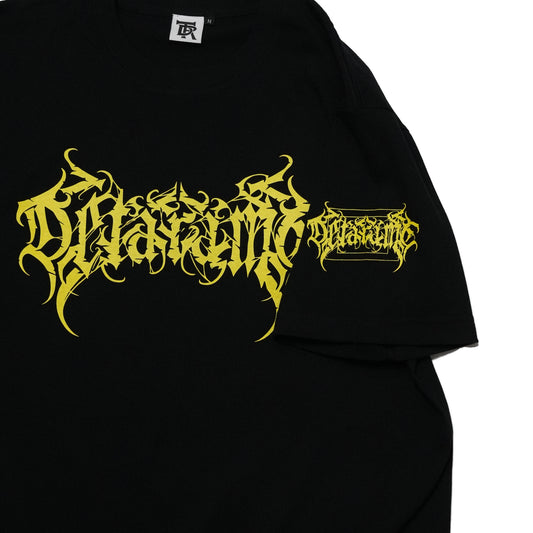 DETARAME METAL LOGO Tee / BLACK x YEL / Silkscreen