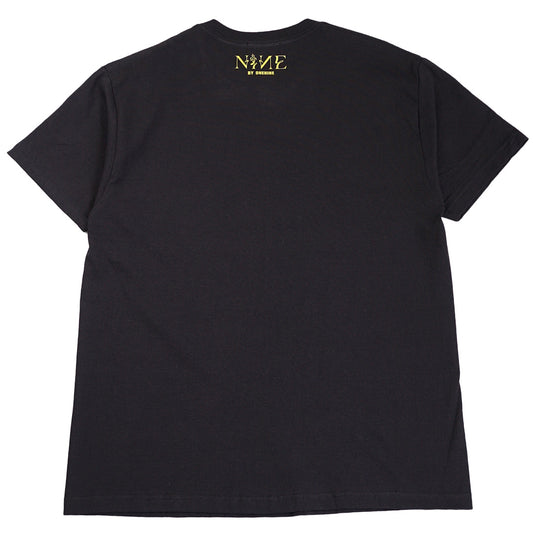 Basic tee BLK x yellow / NINE