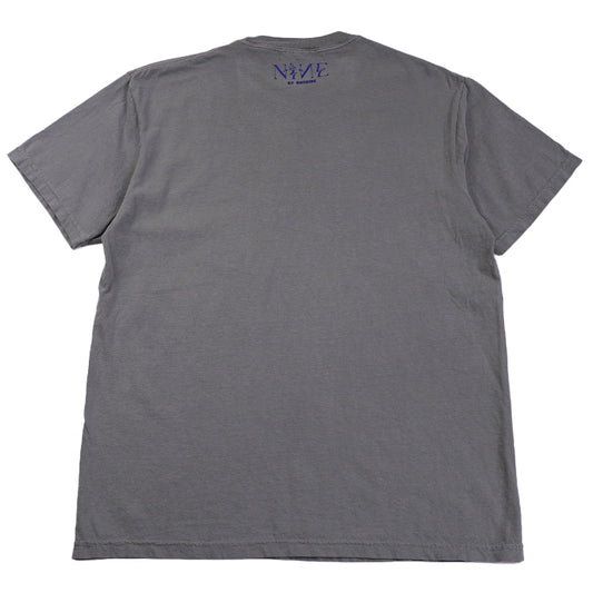 Basic tee GRY x blue / NINE