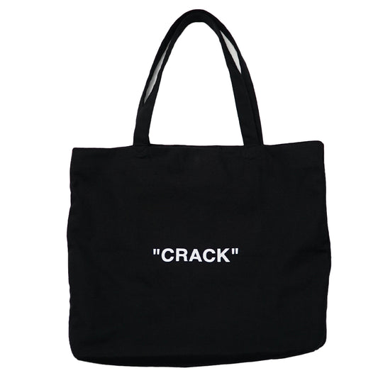 "CRACK" HAND BAG / BLACK